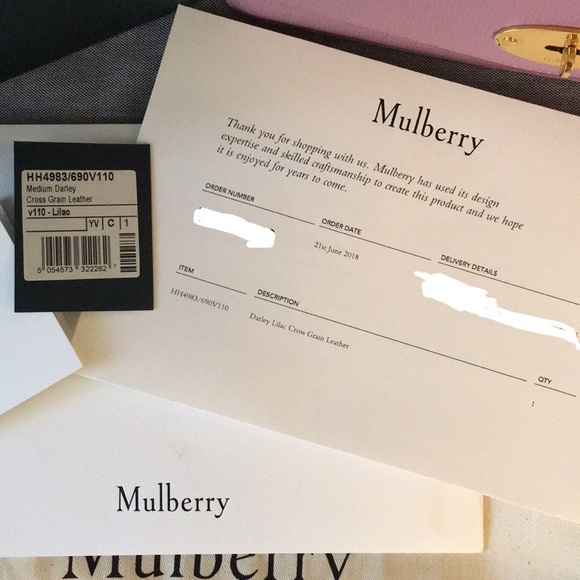 Mulberry Darley in Lilac Cross Grain Leather - Picture 4 of 13